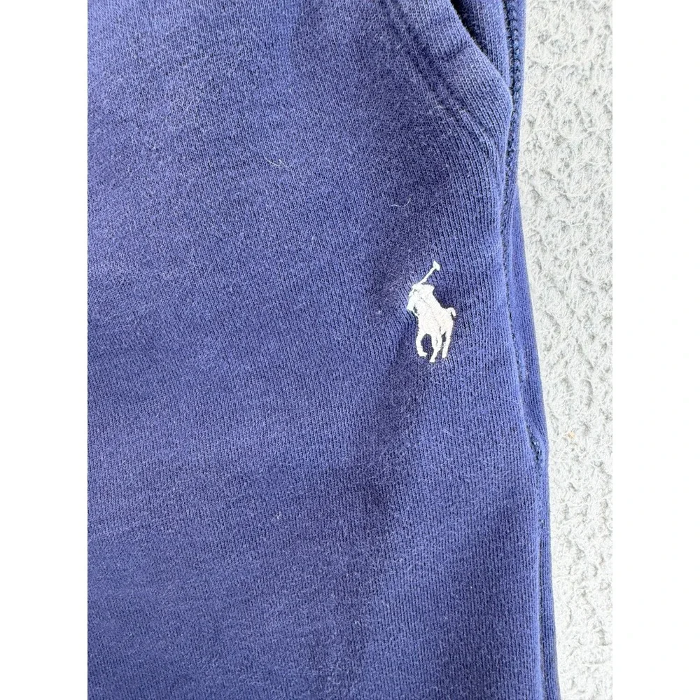 Polo Ralph Lauren Mens 33x29 Blue Fleece Sweatpants Joggers Large Pony Logo READ